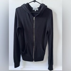 Wildfox black super soft Hoodie zip up